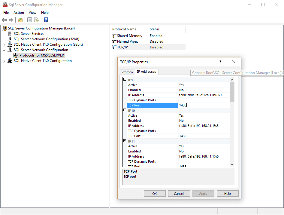 SqlServerConfiguration-Properties