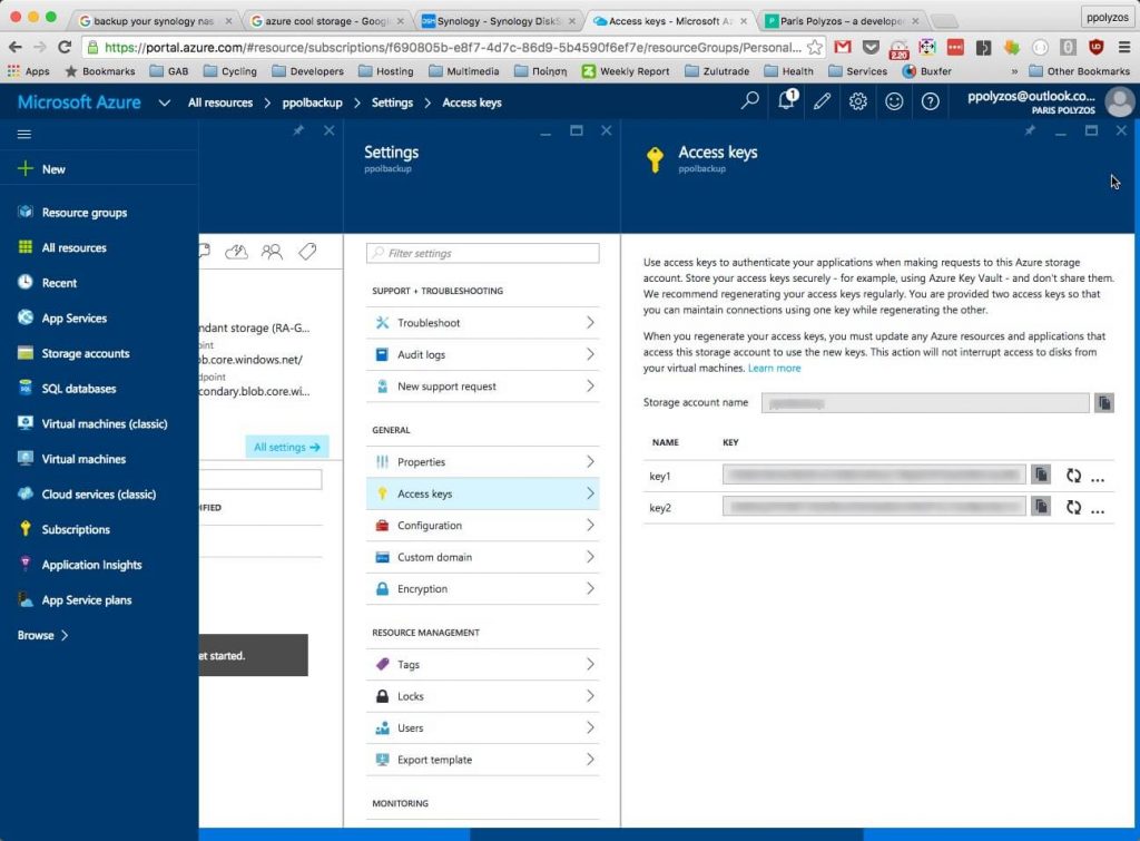 azure-storage-access-keys