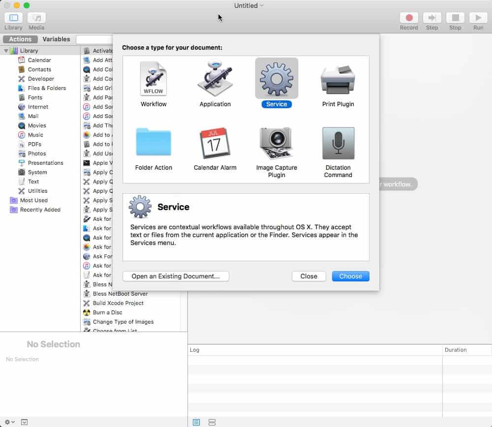 how to make a producer tag using automator mac