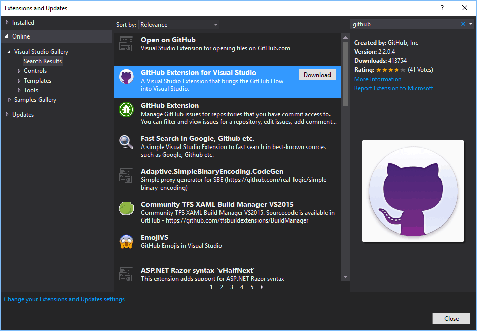 Залить проект на github из visual studio