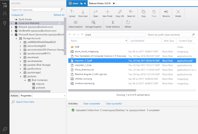 Azure storage explorer linux dasmade